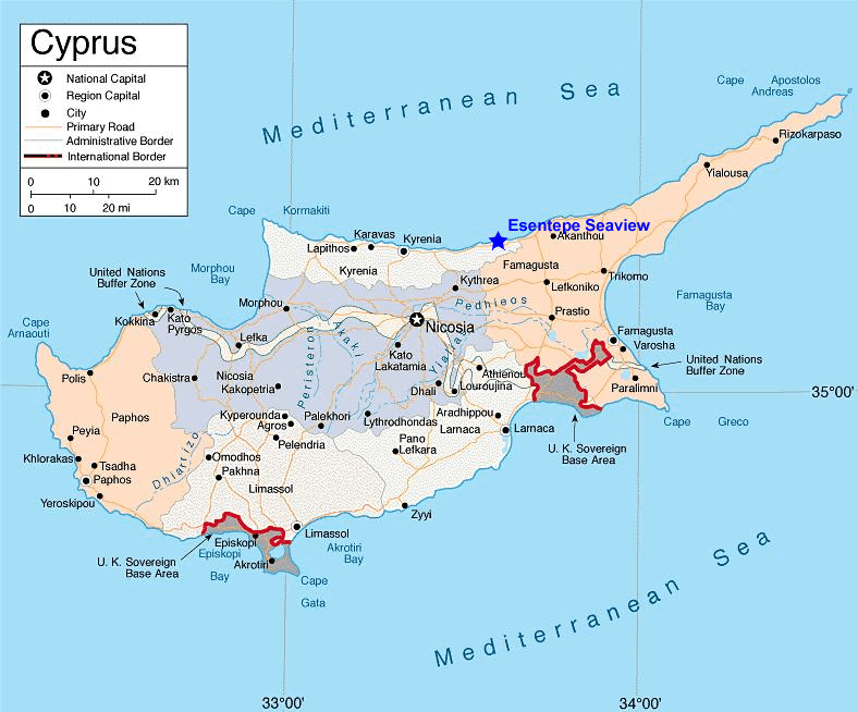 karte von nordlich zypern